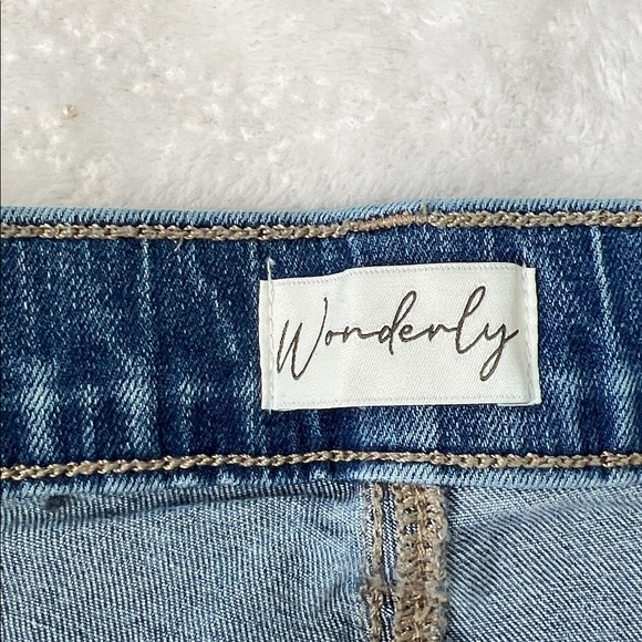 Wonderly Pull-On High Rise Skinny Crop Women's Blue Denim Jeans - 20W - Picture 5 of 11